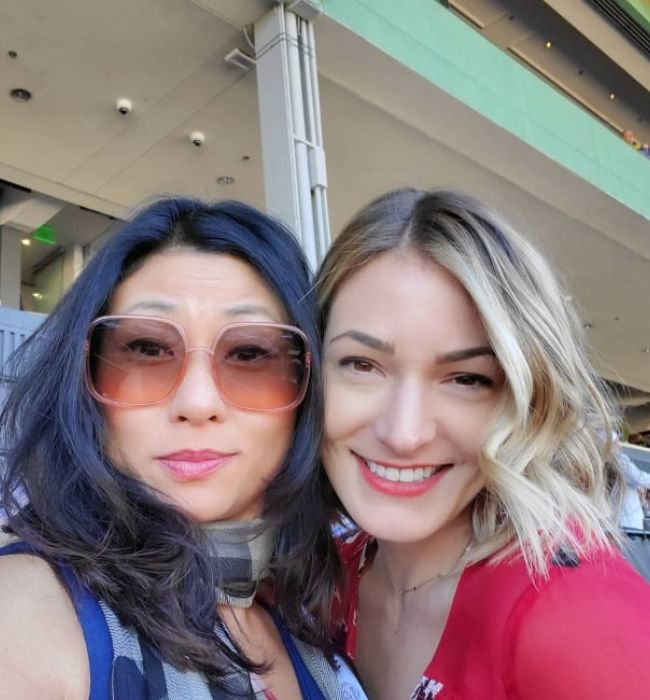 Smith Cho in a selfie taken with her friend Olivia Capuano