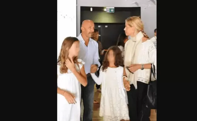 Gianluca Vialli kids have been blurred out