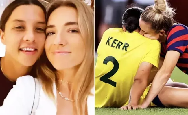 Football player Sam Kerr and her new girlfriend Kristen comfort each other