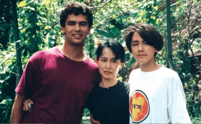 The pain of Aung Sun Suu Kyi’s sons parted from their mother for 25 years. (Image Source: The Telegraph)