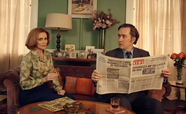  Keeley Hawes and Matthew Macfadyen as Barbara and John in ITV’s Stonehouse. (Source: The Telegraph)