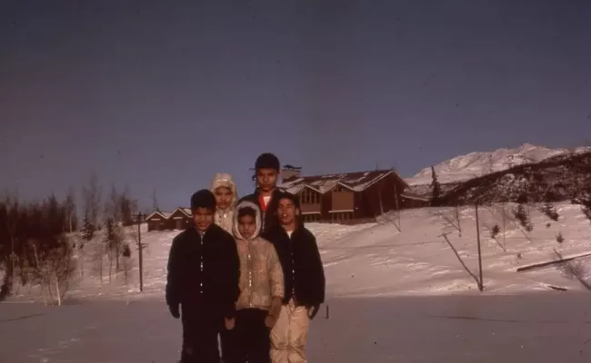 Gil Birmingham, with his younger brothers and sisters in Alaska ( Source: WSJ )