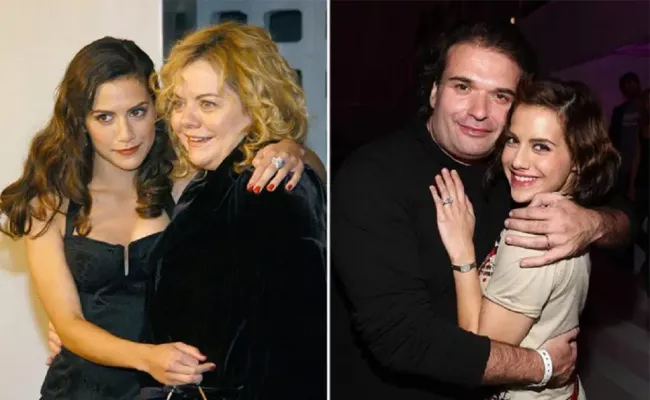 Brittany Murphy with her mother and husband