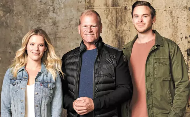 Mike Holmes is pictured with his kids, Sherry and Mike Jr.