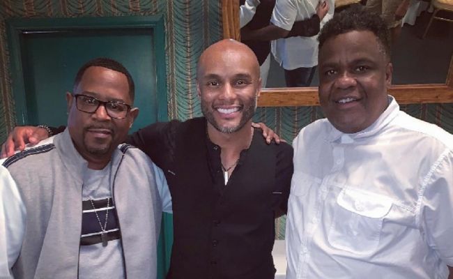Sean Lampkin with his friends Kenny Lattimore and Martin Lawrence. (Source: Instagram) 