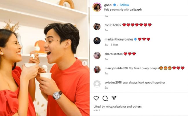Gabbi Garcia shares a personal Instagram post where she treats her boyfriend, ‘Kali’ to a sweet surprise using her Caltex Rewards points. (Source: Instagram)