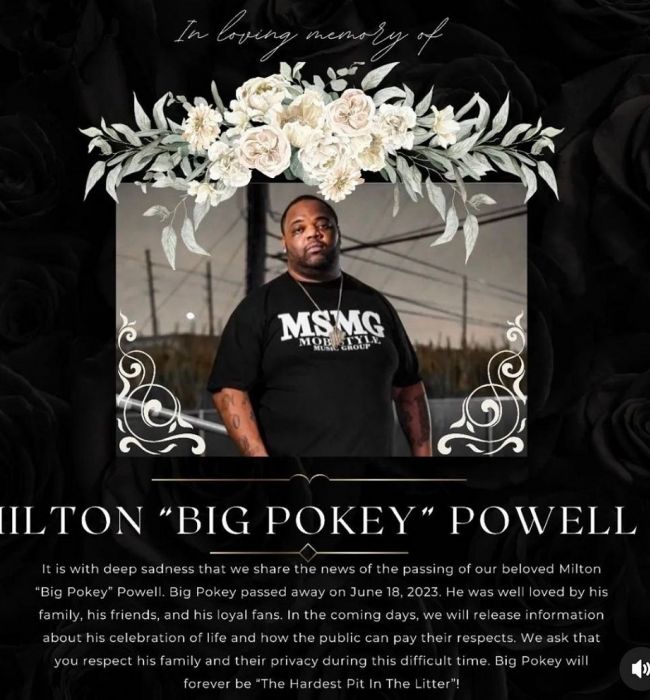 The obituary of rapper Big Pokey was shared on his Instagram handle. ( Source: Instagram ) 