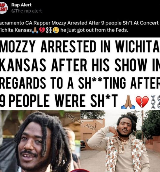 Mozzy has been arrested in a shooting in Wichita, KS. ( Source: Twitter )