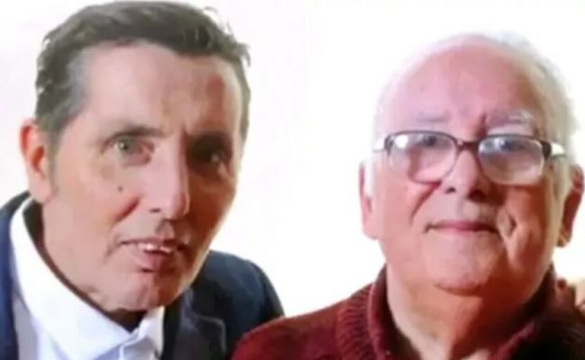 Christy Dignam pictured with his Christy Senior, who died in 2020. (Image Source: Irish Mirror)