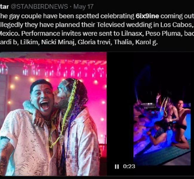 6ix9ine’s sexuality news is all over social media. ( Source: Twitter )